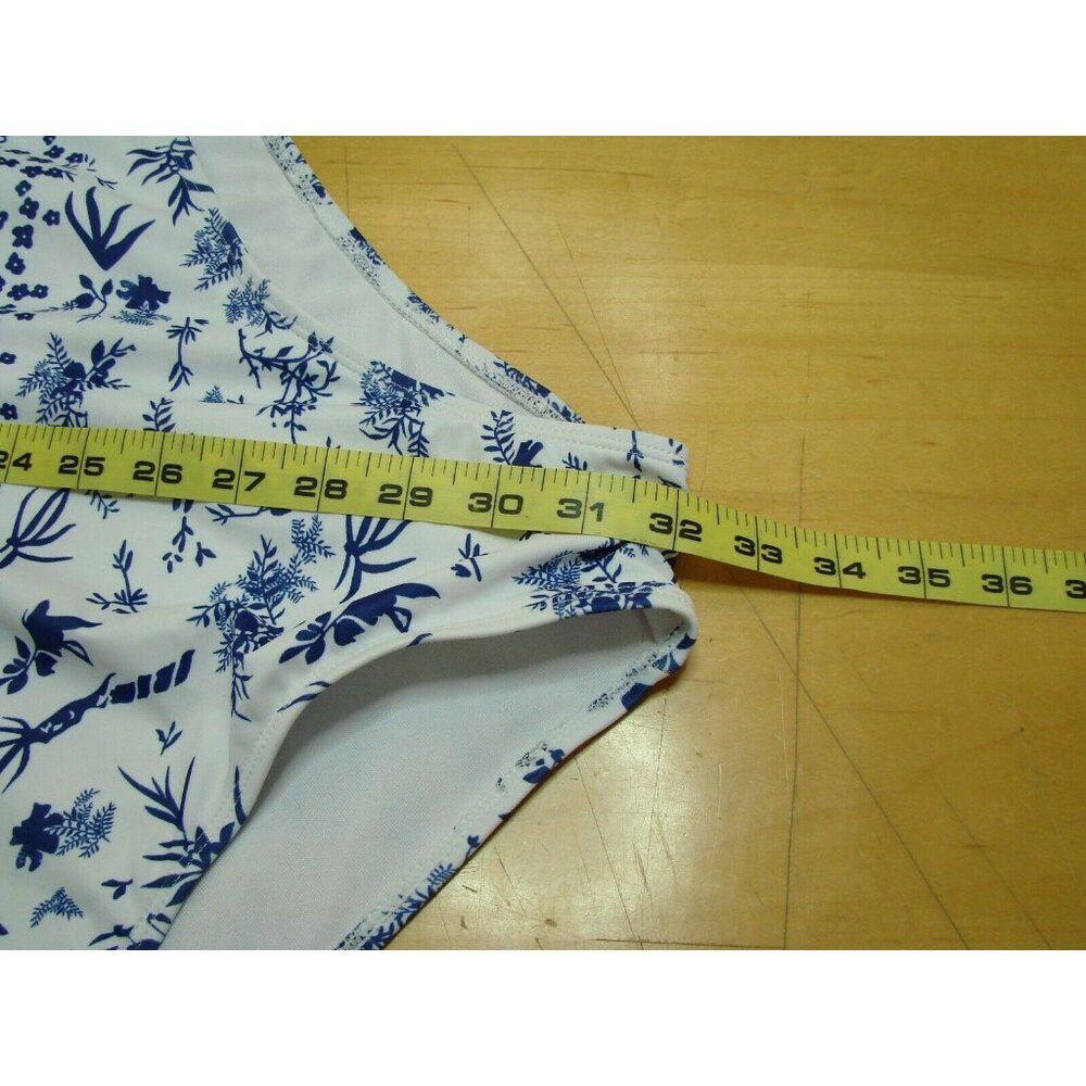 Floryday Womens Size XXL 1 Piece Mesh Middle Swimsuit Swimwear Bathing Suit Blue - Picture 7 of 11
